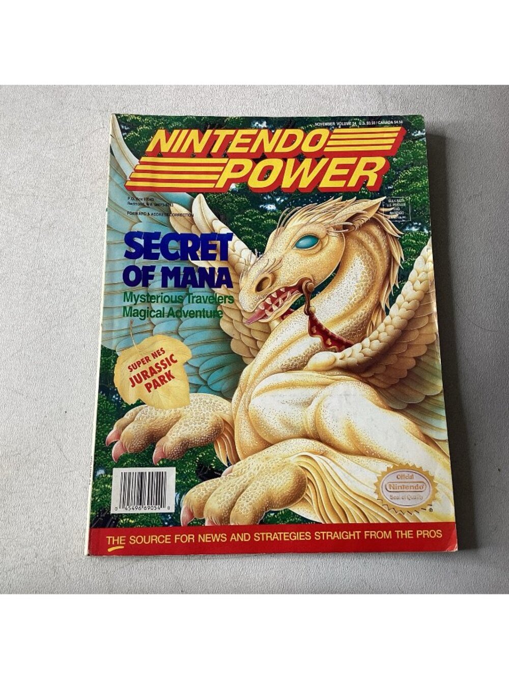 Nintendo Power Magazine Volume 54 Secret Of Mana w/ Poster & Cards